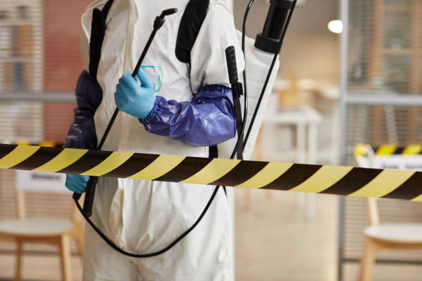 Professional Biohazard technician working in Malone, FL